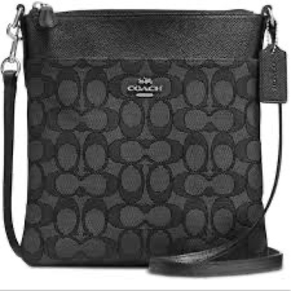 Coach Bags Coach Gray And Black Kitt Messenger Crossbody Poshmark